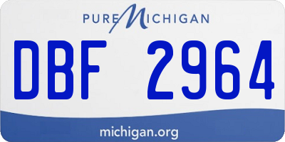 MI license plate DBF2964