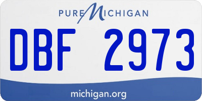 MI license plate DBF2973