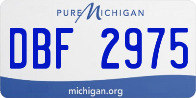 MI license plate DBF2975
