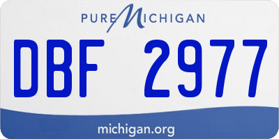 MI license plate DBF2977