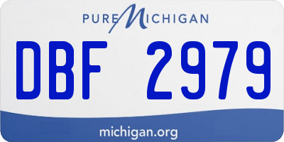 MI license plate DBF2979