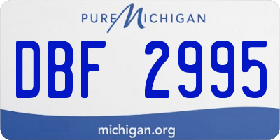 MI license plate DBF2995