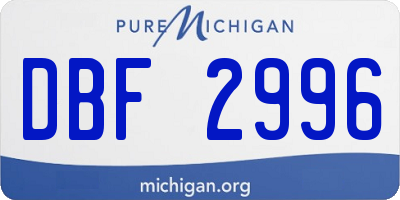 MI license plate DBF2996