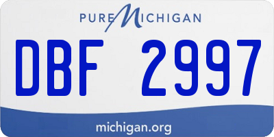 MI license plate DBF2997