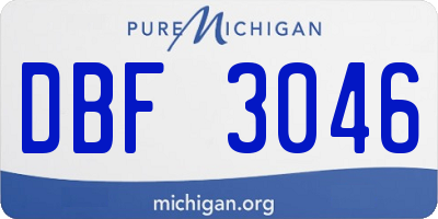 MI license plate DBF3046