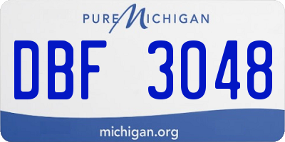 MI license plate DBF3048
