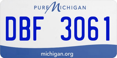 MI license plate DBF3061