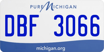 MI license plate DBF3066