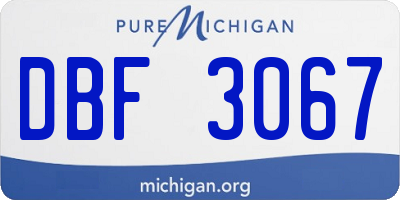 MI license plate DBF3067