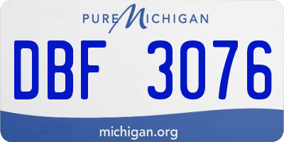 MI license plate DBF3076
