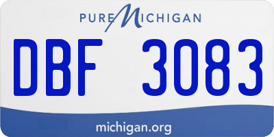 MI license plate DBF3083