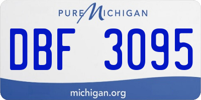 MI license plate DBF3095