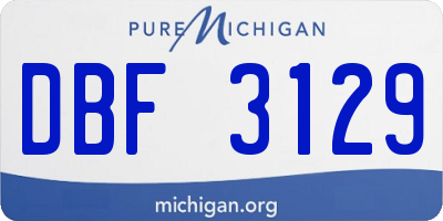 MI license plate DBF3129