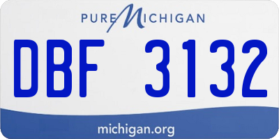 MI license plate DBF3132