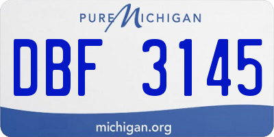 MI license plate DBF3145