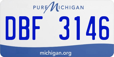 MI license plate DBF3146