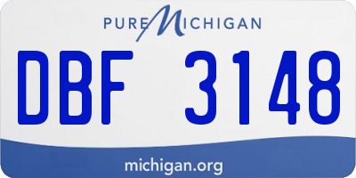 MI license plate DBF3148