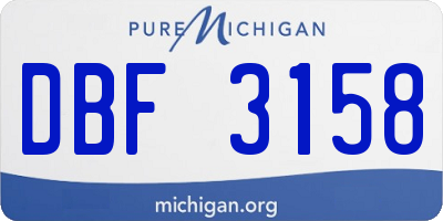 MI license plate DBF3158