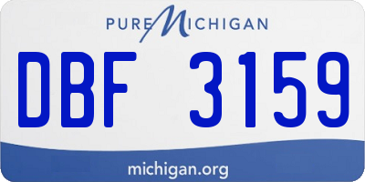 MI license plate DBF3159