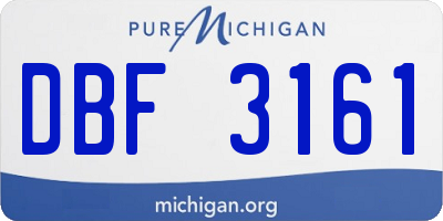 MI license plate DBF3161