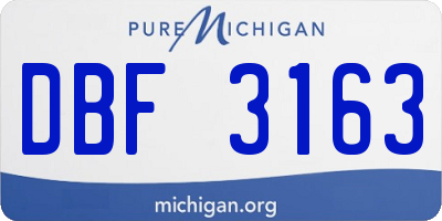 MI license plate DBF3163