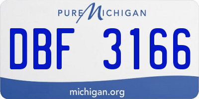 MI license plate DBF3166