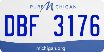 MI license plate DBF3176