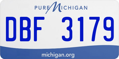 MI license plate DBF3179