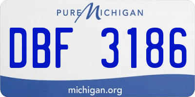 MI license plate DBF3186