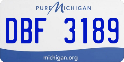 MI license plate DBF3189
