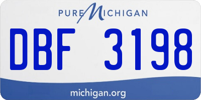 MI license plate DBF3198