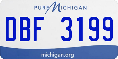MI license plate DBF3199