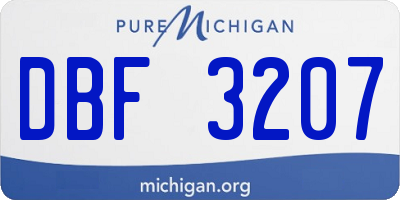 MI license plate DBF3207