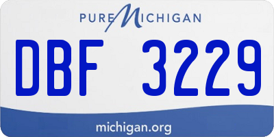 MI license plate DBF3229