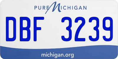 MI license plate DBF3239