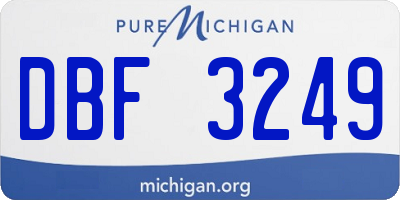 MI license plate DBF3249