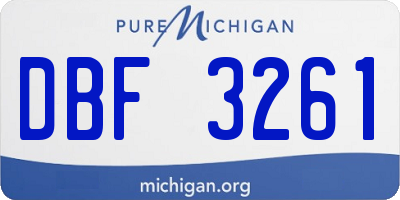 MI license plate DBF3261