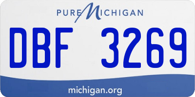 MI license plate DBF3269