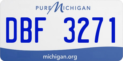 MI license plate DBF3271