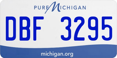 MI license plate DBF3295