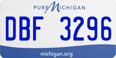 MI license plate DBF3296