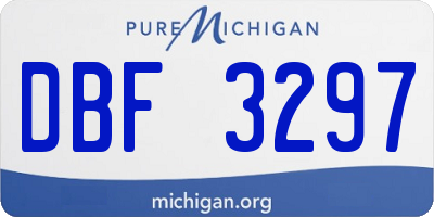 MI license plate DBF3297