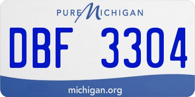 MI license plate DBF3304