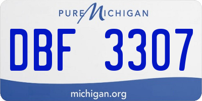 MI license plate DBF3307