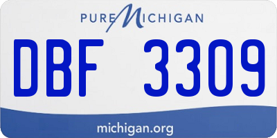 MI license plate DBF3309