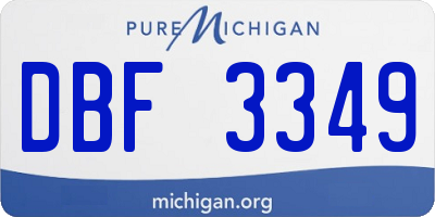 MI license plate DBF3349