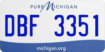 MI license plate DBF3351