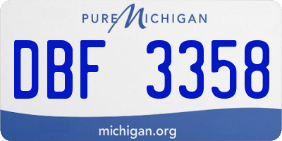 MI license plate DBF3358