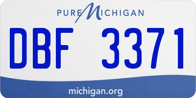 MI license plate DBF3371