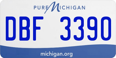 MI license plate DBF3390
